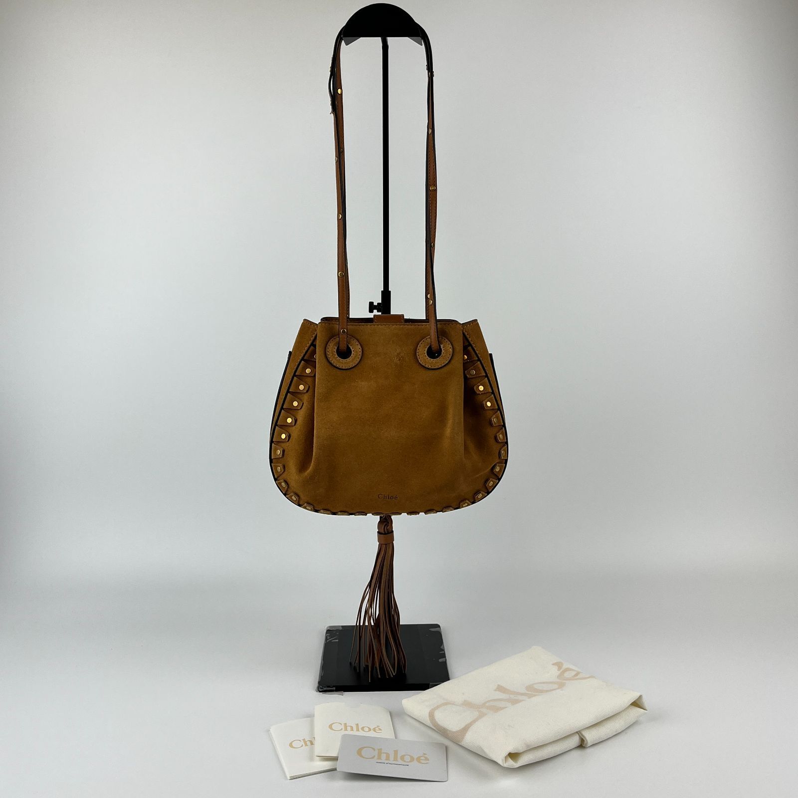 中古】CHLOE クロエ ショルダーバッグ 肩掛け ブラウン スエード