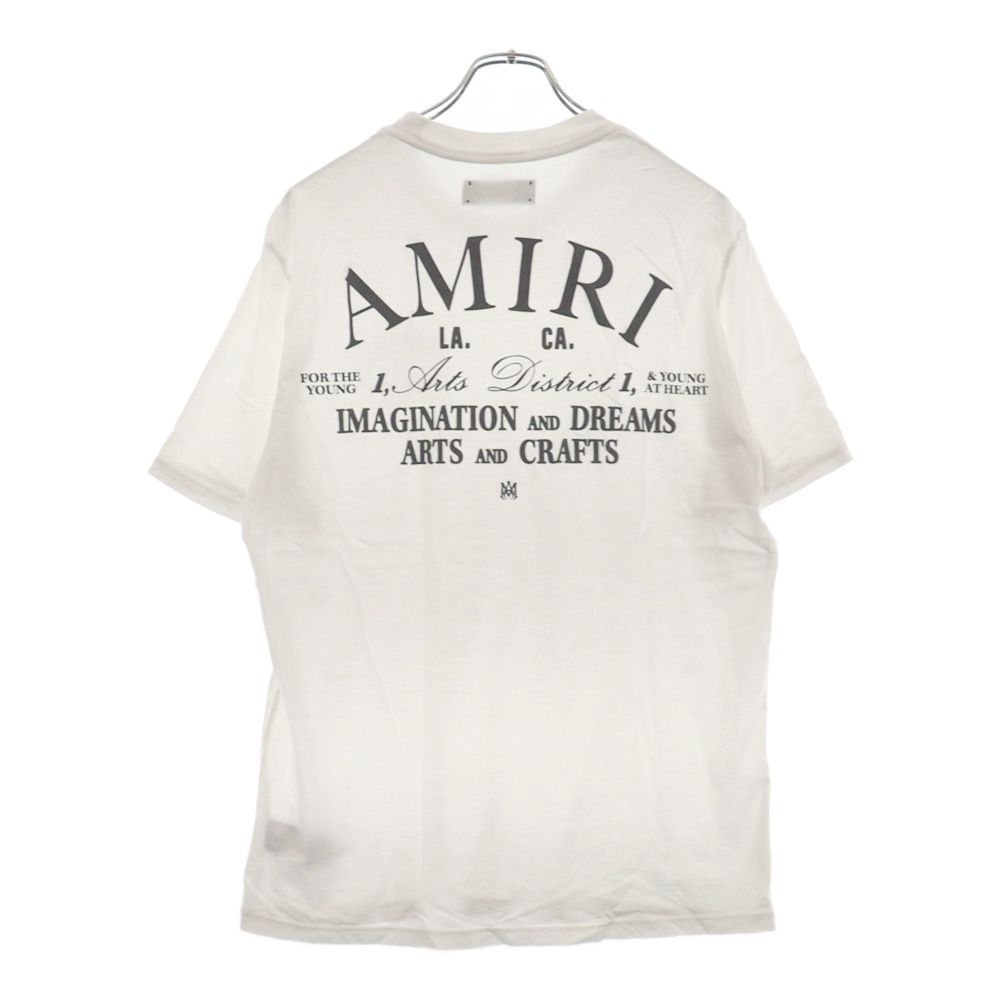 AMIRI (アミリ) Arts District Tee バックロゴプリント クルーネック半袖Tシャツ ホワイト