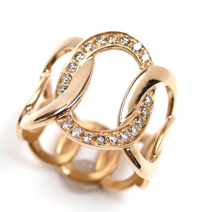 Pomellato ポメラート K18PG ピンクゴールド ブレラ ブラウンダイヤ リング 指輪 PAB9100_O7000_DBR00 ダイヤモンド 14号 55 7.0g レディース