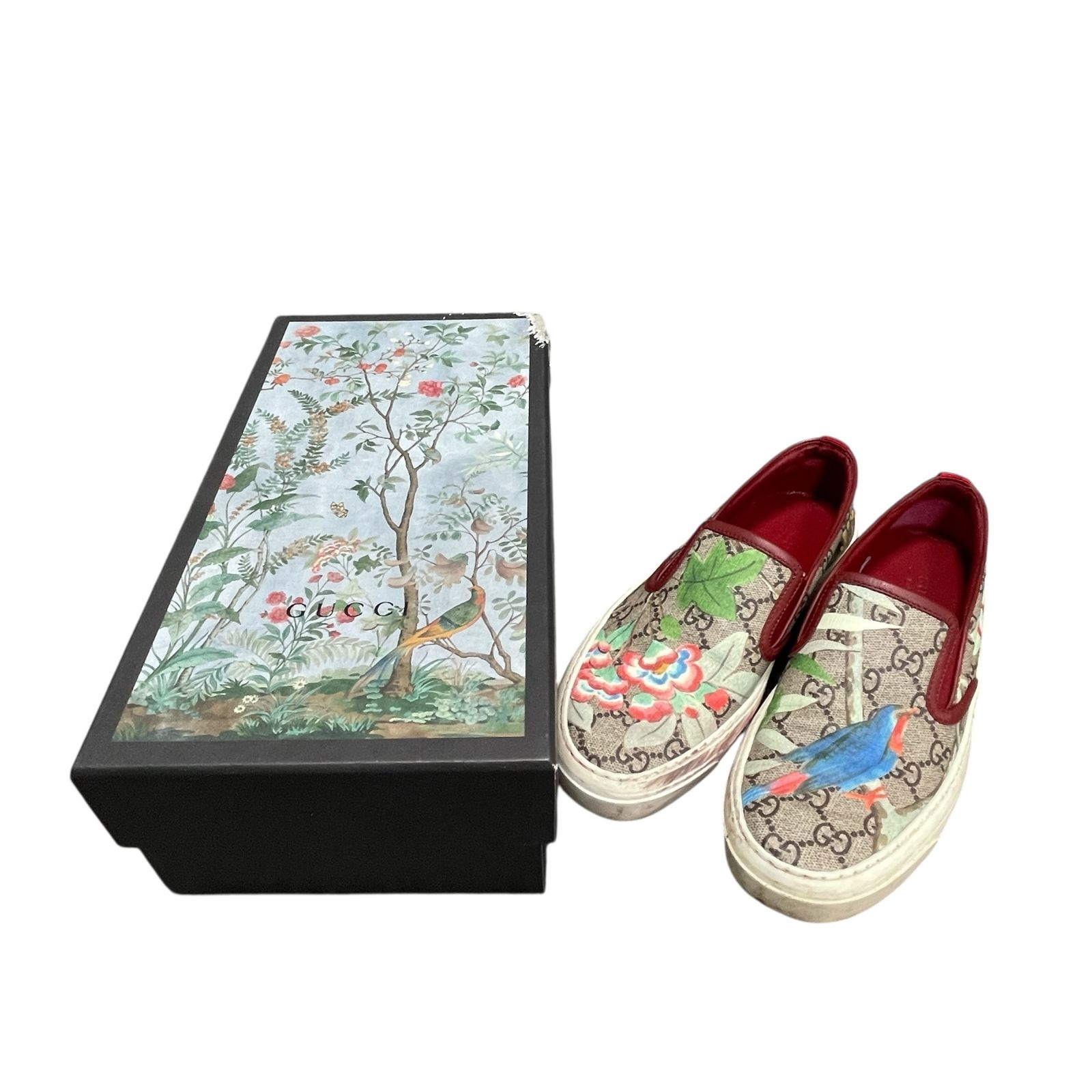 ◇中古品◇ GUCCI グッチ GGキャンバス ティアン柄 レザー