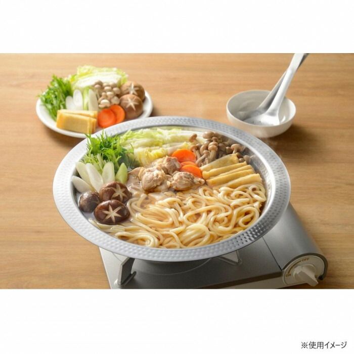 彩食庵 ガラス蓋付IH対応よせしゃぶ鍋30cm MB-3447 1034538