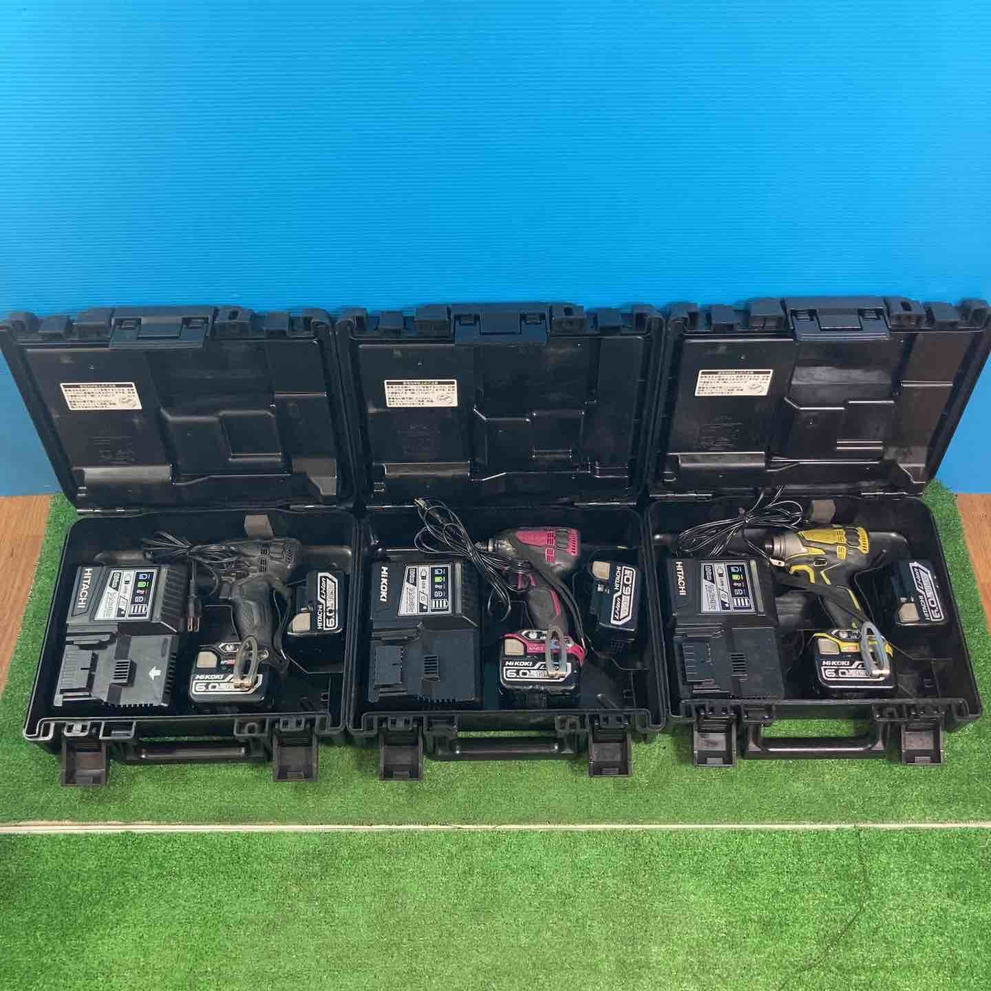 ハイコーキ 日立工機 コードレスインパクトドライバ WH14DDL2 赤 黄 黒 3色セット 14.4V 岩槻店