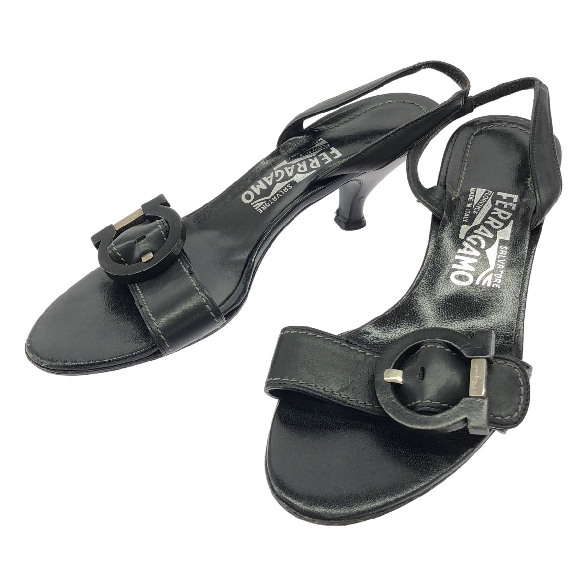 FERRAGAMO フェラガモ ガンチーニストラップヒールサンダル 27620 D55