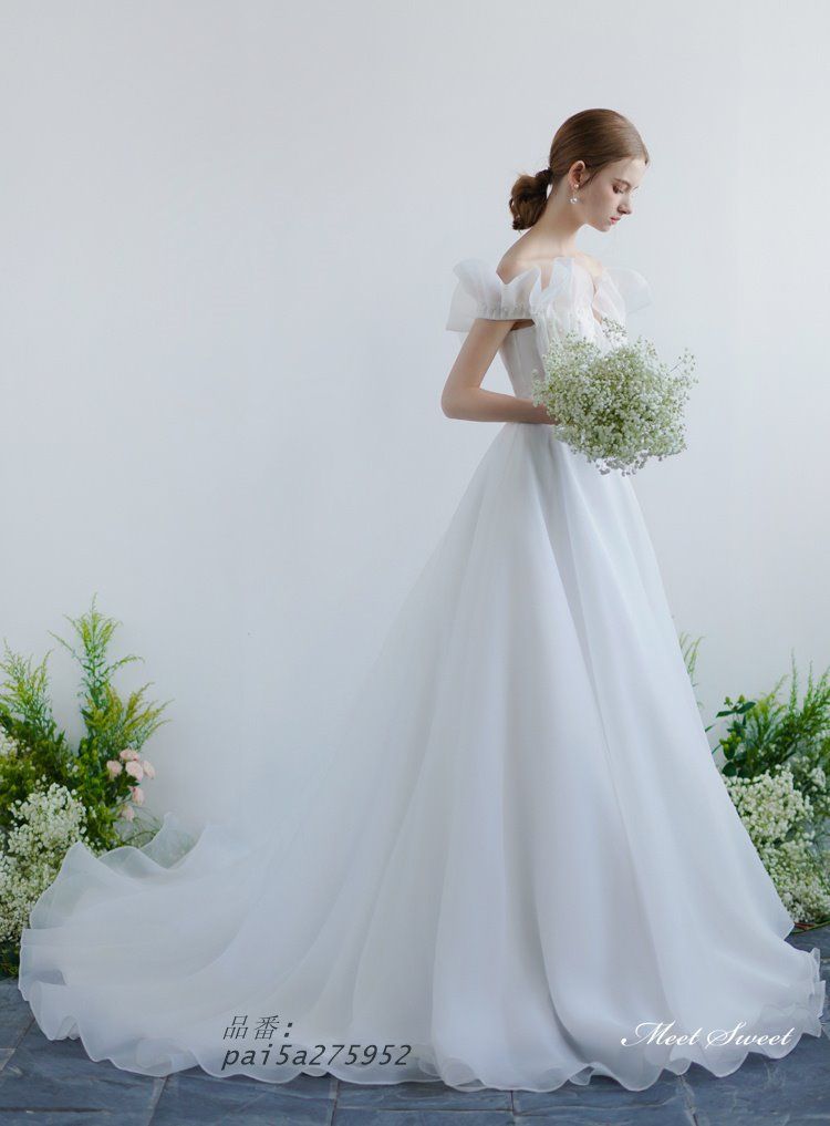 Aラインドレス ホワイト米