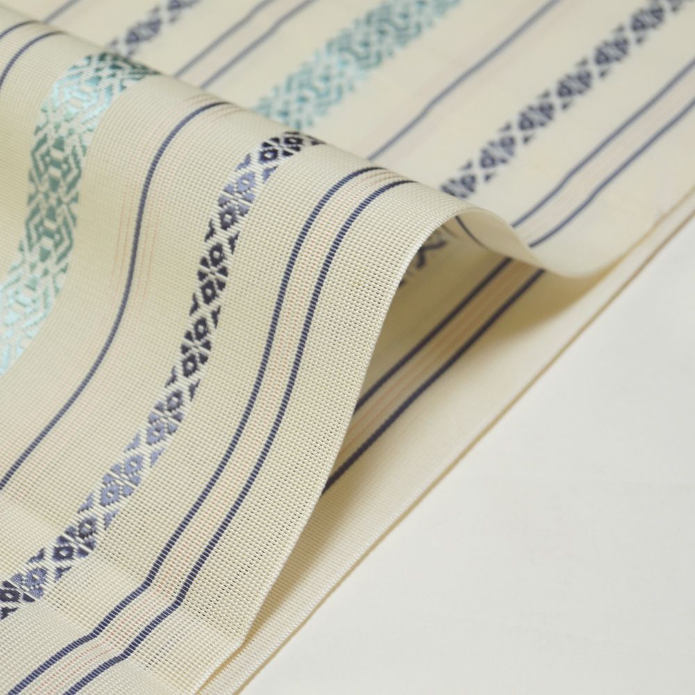 きもの誠実屋】 新品 当店お仕立て済 未使用 美品 本場筑前博多織 ゴールドラベル 証紙付 八寸名古屋帯 加茂博多織謹製 黒 献上柄 独鈷 きもの誠実屋 しつけ付 未使用 美品 正絹 長襦袢 袷 半衿付き みやび