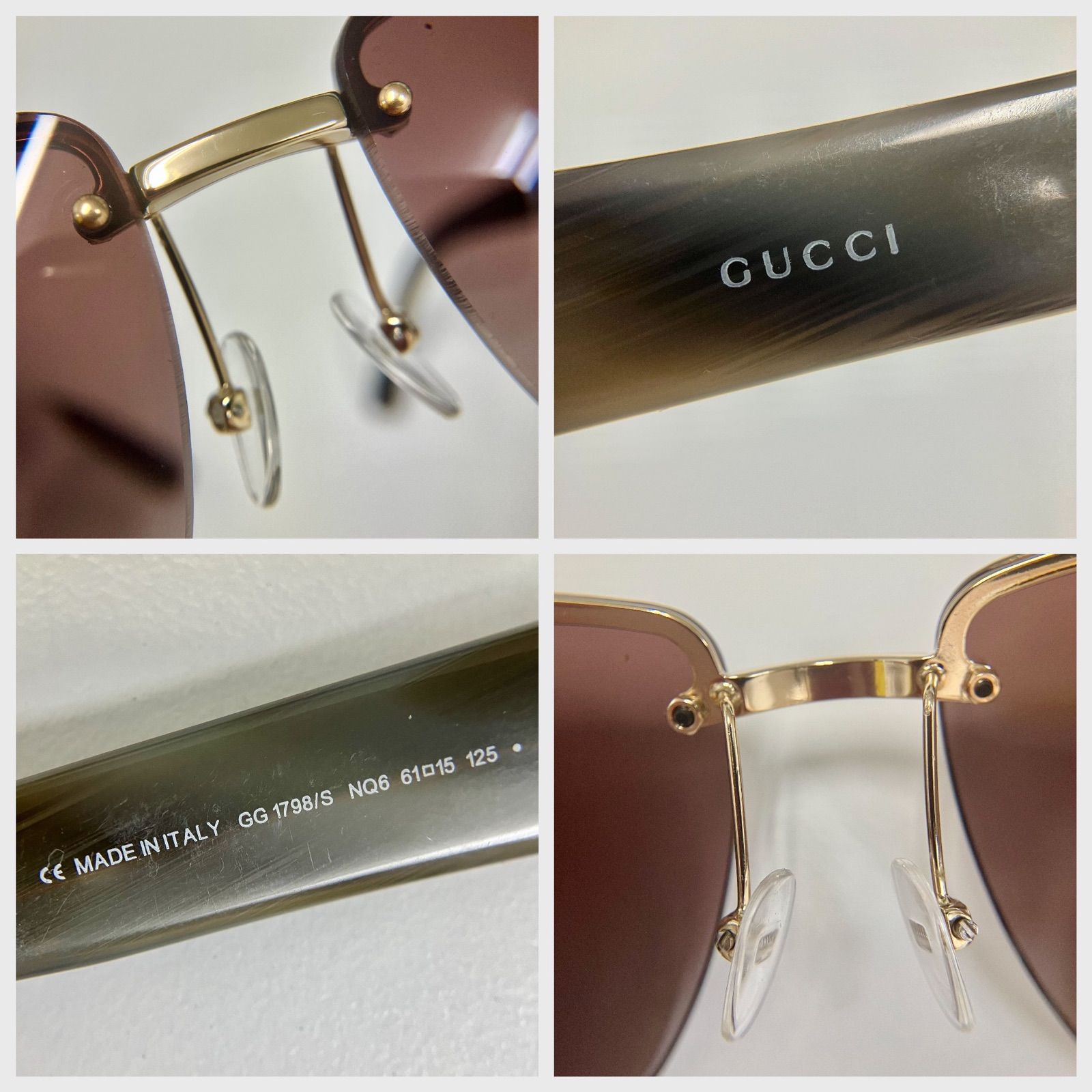 良品☆ GUCCI グッチ サングラス ブラウンゴールド ケース付（AYA