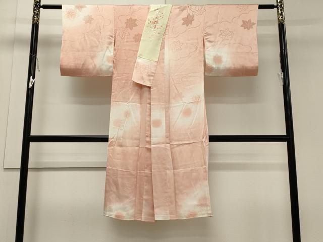 平和屋着物□長襦袢 無双仕立て 作家物 雪芝花地紋 正絹 逸品 DAAW1272qa