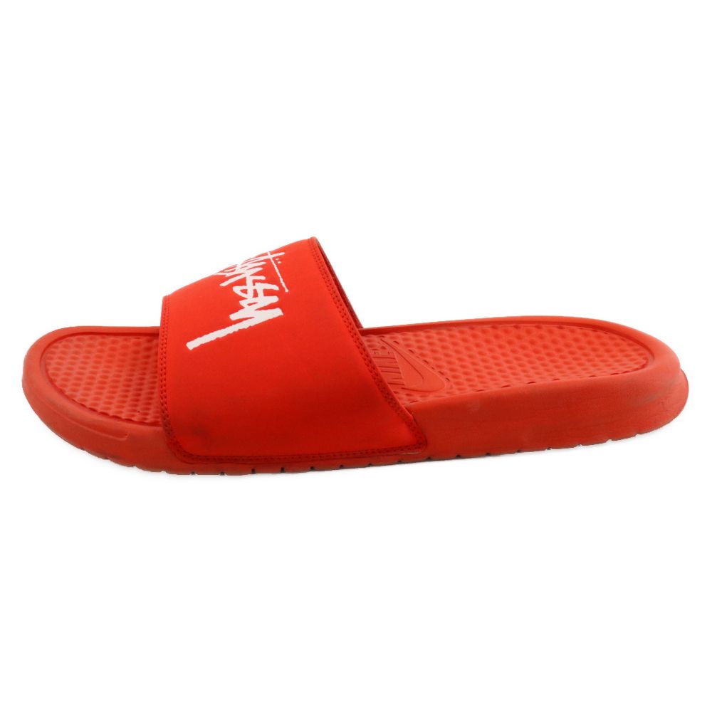 NIKE (ナイキ) ×STUSSY BENASSI SLIDE RED ステューシー ベナッシ スライド サンダル CW2787 600 レッド US11/29cm