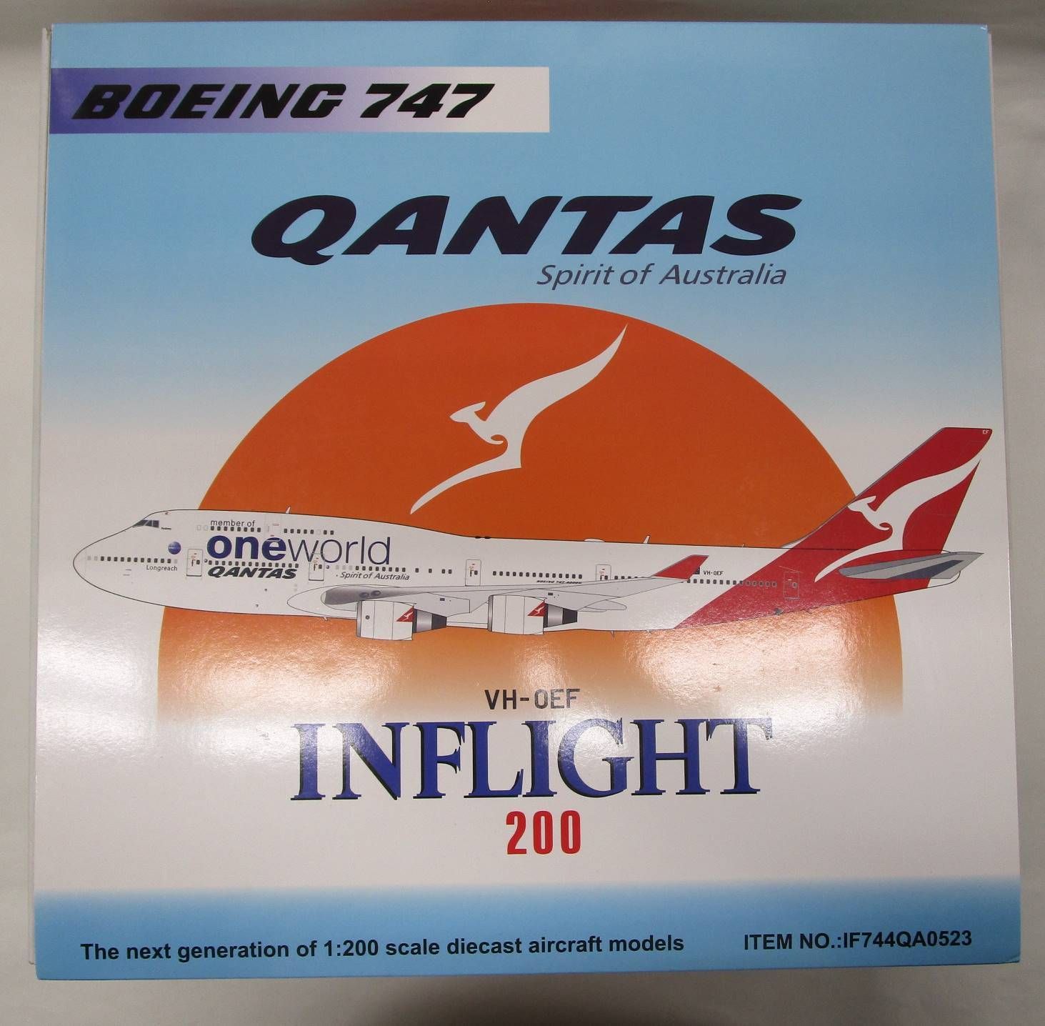 インフライト 1/200 B747 カンタス航空 VH-OEF ワンワールド塗装 [IF744QA0523]【C】krt071607m - メルカリ