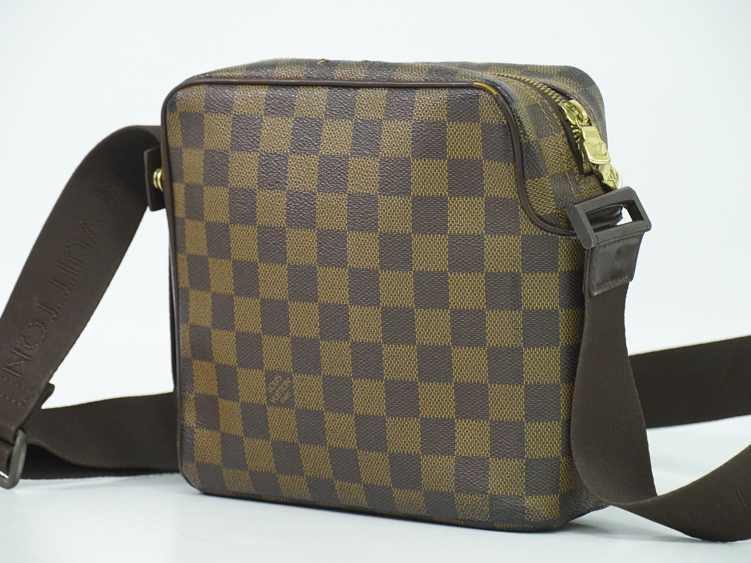 【正規品】ルイヴィトン オラフ PM ショルダーバッグ ダミエ エベヌ ブラウン LOUIS VUITTON 美品 ルイ ヴィトン オラフPM N41442 ダミエ