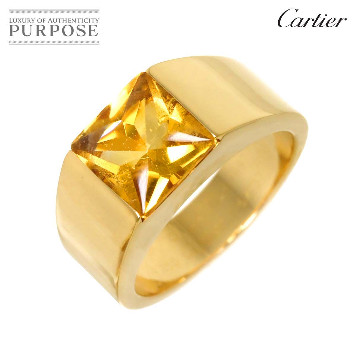 Cartier 18金リング サイズ51 Authentic! Cartier Trinity 18k Gold Diamond Small Model Band