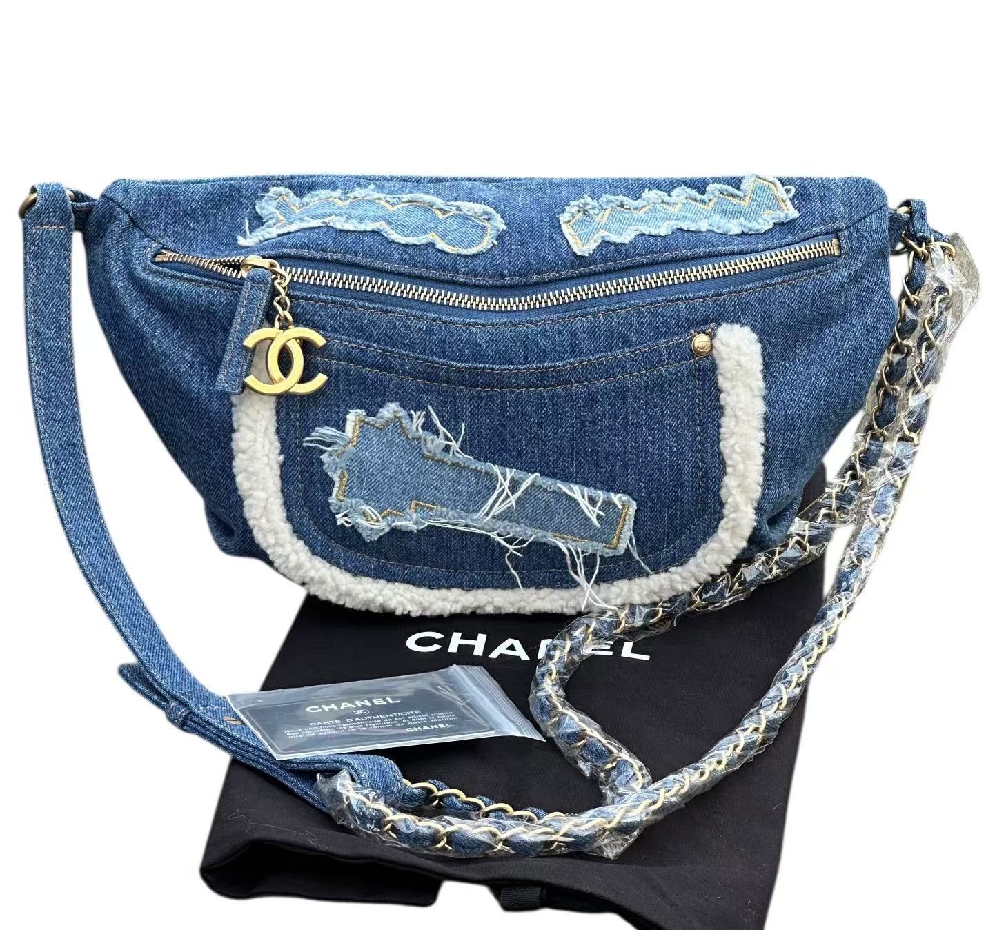 保管品◇シャネルCHANELデニムDenimマトラッセココマークG金具 