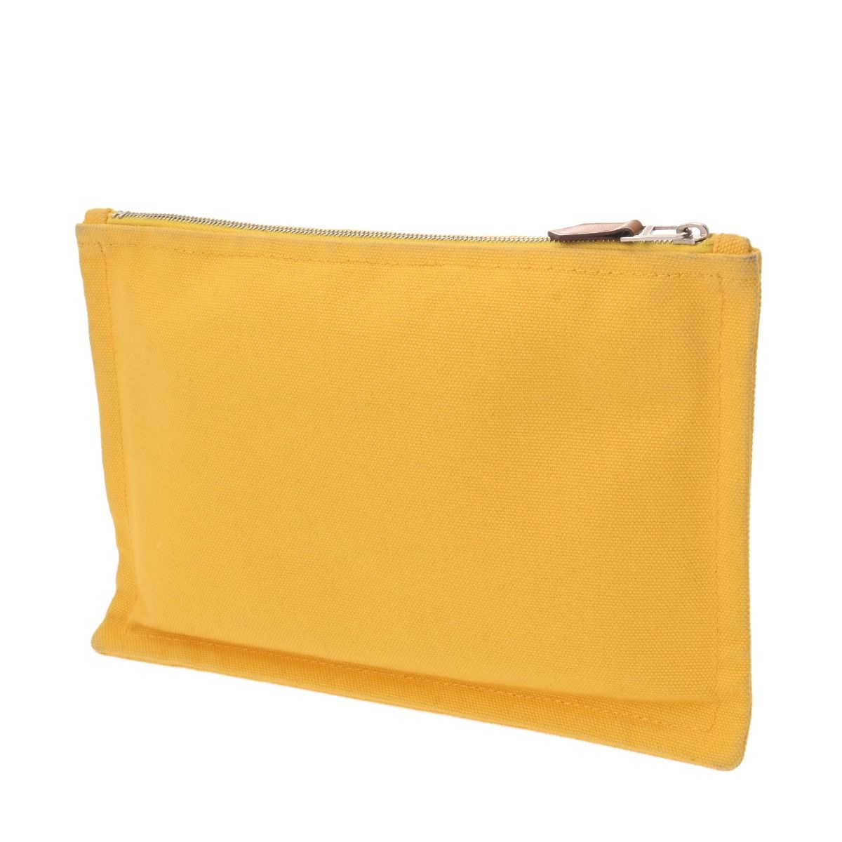 エルメス ヨッティング PM イエロー ユニセックス キャンバス ポーチ