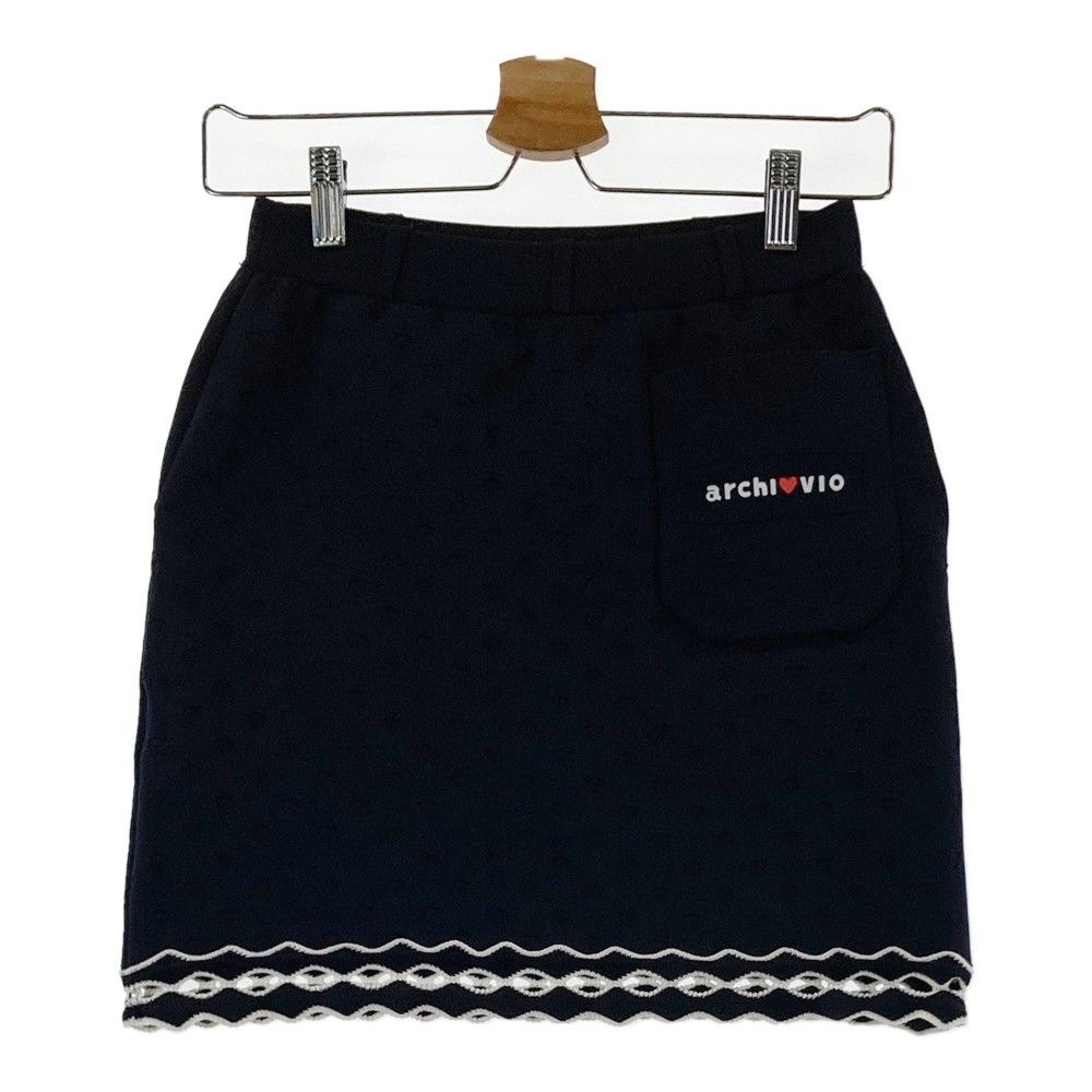 サイズ：36 ARCHIVIO アルチビオ ニットスカート ネイビー系
