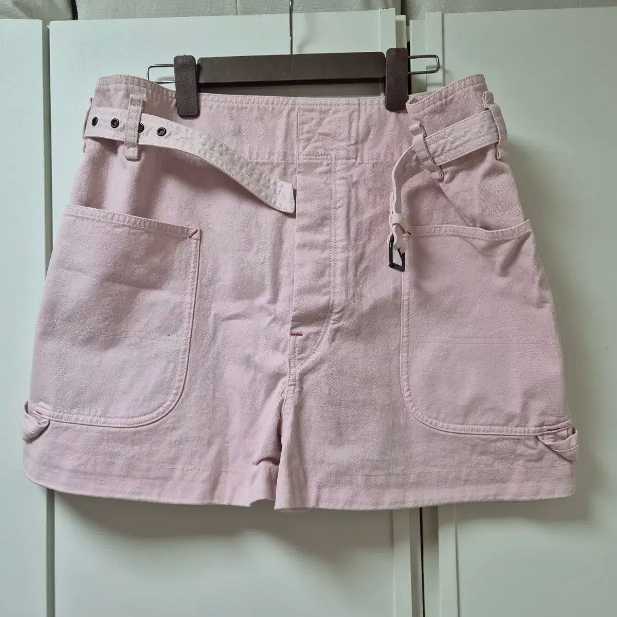 イサベルマラン ベルト ハーフパンツ ライトピンク