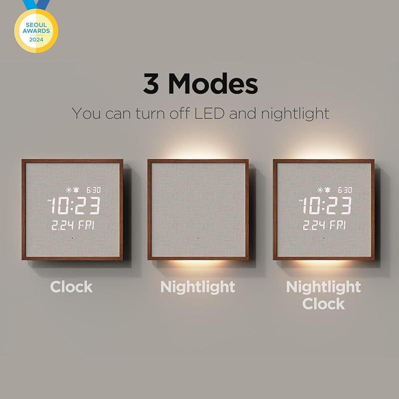 在庫 mooas 木製フレーム バックライト 常夜灯 LED 壁掛け時計 3つの使用モード 平日 週末選択アラーム 壁掛け スタンドの2通り設置 LED時計 アラームクロック 12 24時間モード リモコン操作 4段階の明るさ調節 サンラ 0 WWW_NOITHATQUANGTHANH_NET