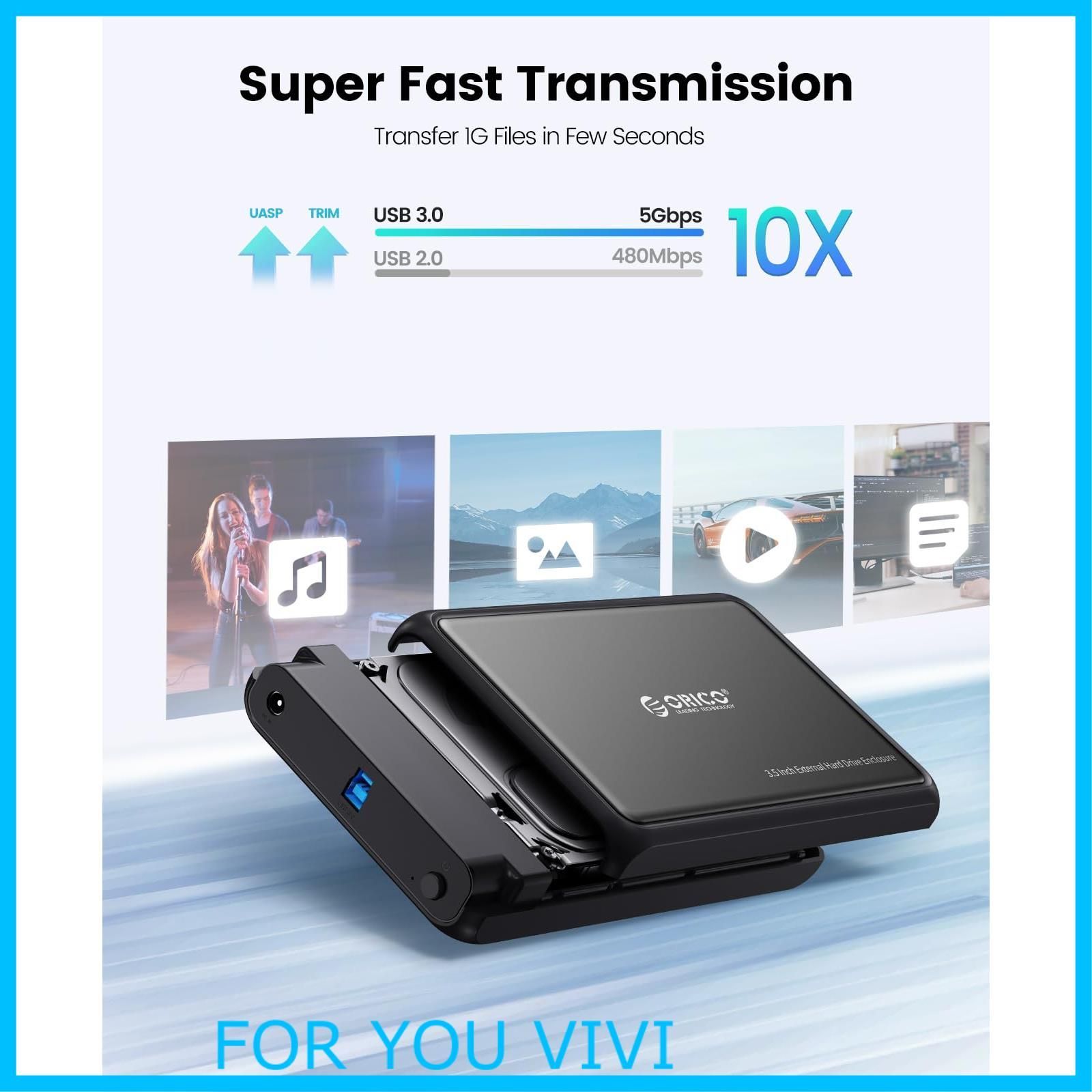 新着商品】ORICO HDD ケース 3.5インチ USB 3.0 - SATA III 3.5