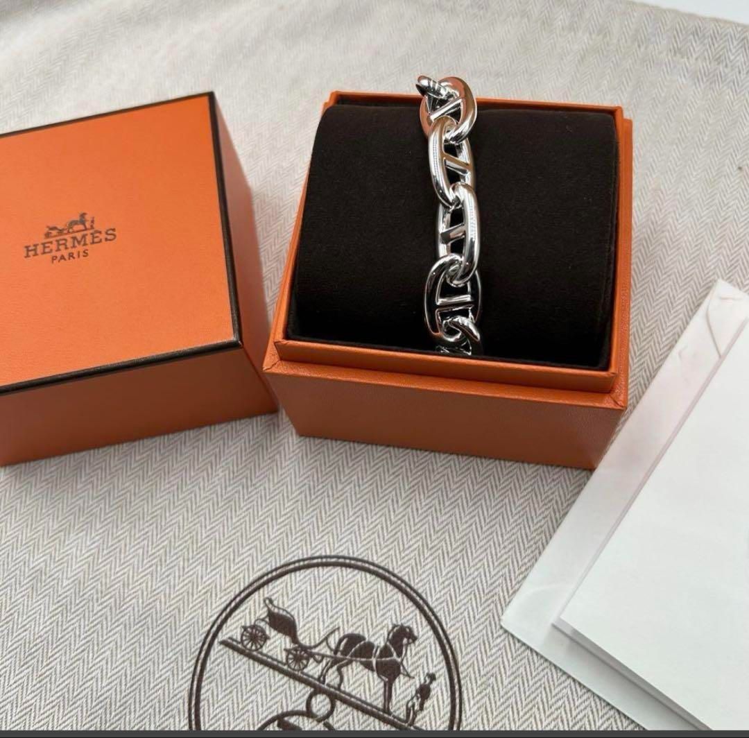【最大80％OFF！】 エルメス シェーヌダンクルTGM10コマシルバー925 ブレスレット