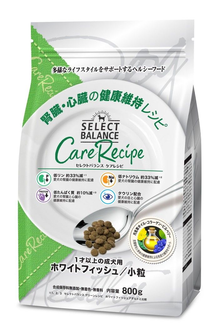 同梱不可 6個セット セレクトバランスケアレシピ ホワイトフィッシュ 小粒腎臓 心臓の健康維持レシピ 1才以上の成犬用800g