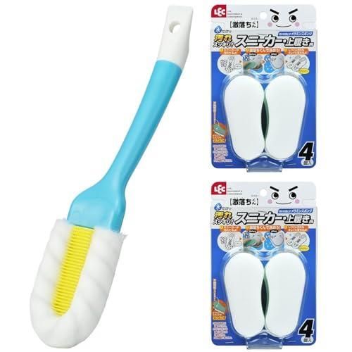 レック 激落ちくん W素材の泡だち シューズブラシ ＆ スニーカー 上履き用 汚れ落とし セット
