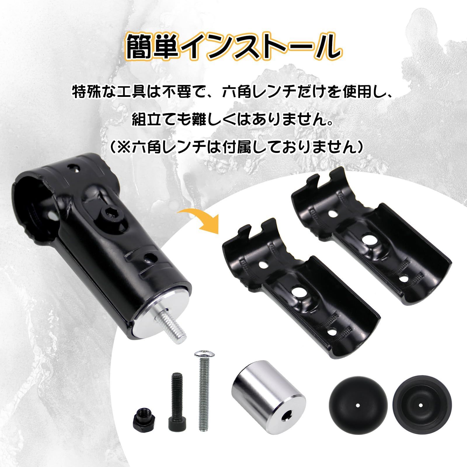 送料込みJeyaic アルミ製ルームベアリングロッドブラケット車用ルーフキャリアバー用イレクターパイプ取り付けアタッチメント，アシストパイプキャップ  - 4個セット，NVANハイゼットカーゴに対応し、車内での衣類掛けや手すり支持にも使えるφ27.5mmプラ - メルカリ