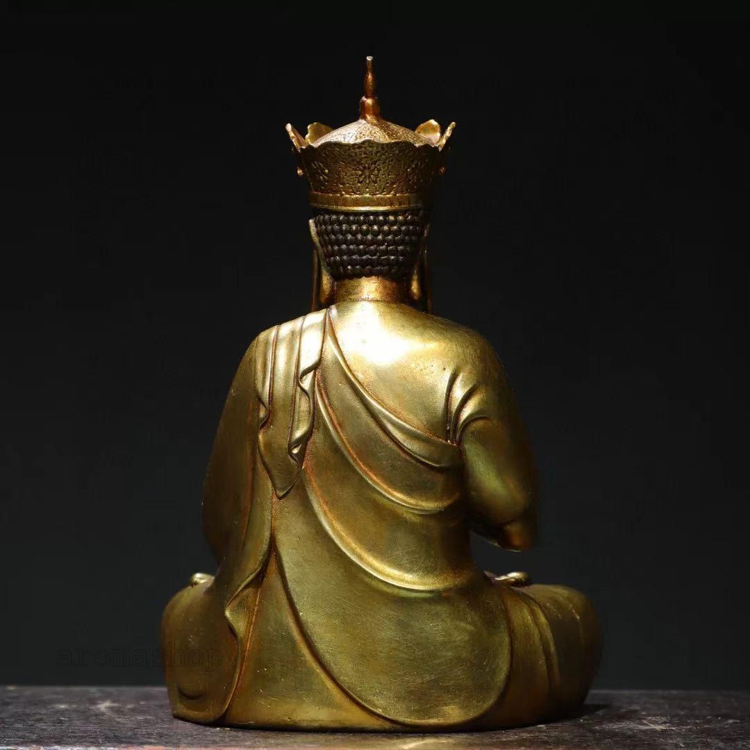 仏教美術 銅像 仏像 地蔵王仏像 家内供養 装飾品 工芸品 置物 A36421 仏像 仏教美術 置き物 鎮宅 祭り 供養品 縁起物 純銅製