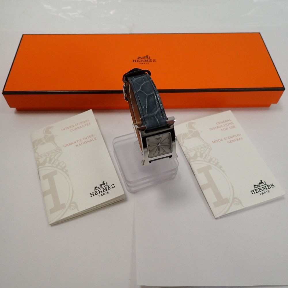 Th987022 エルメス 腕時計 Hウォッチ HH1.210 ホワイト文字盤 SS  