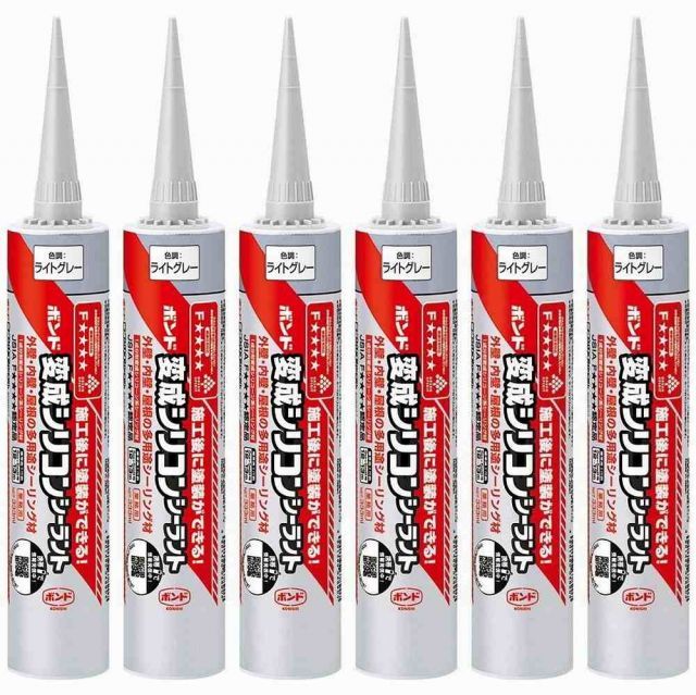 コニシ - ボンド 変成シリコンシーラント ライトグレー 330ml 6個セット