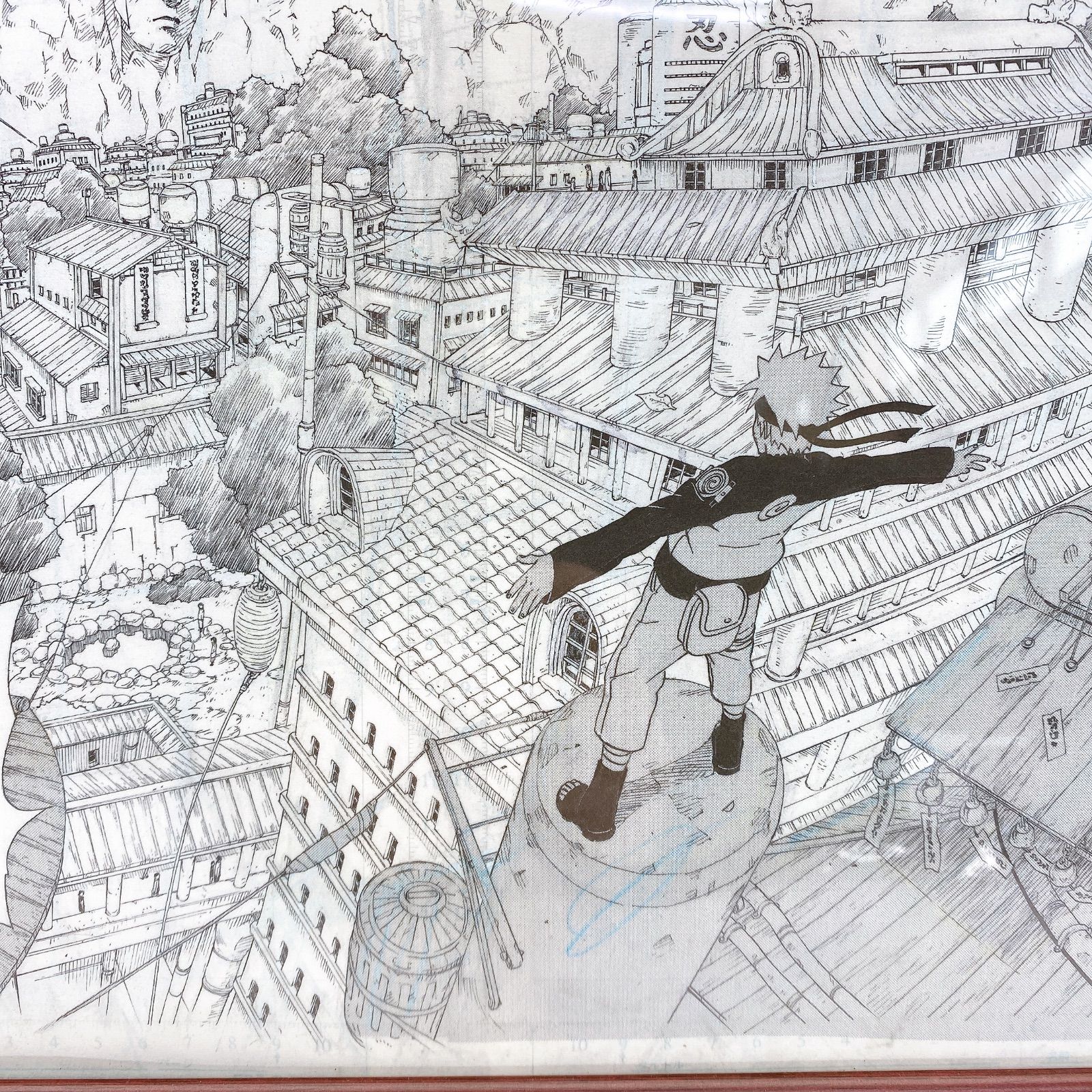 □NARUTO 複製原画 ナルト 疾風伝 ナルト帰郷シーン 額入り 良品
