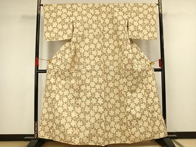 平和屋着物▽上質な紬 単衣 雪輪文 正絹 逸品 AAAV2872fy - メルカリ