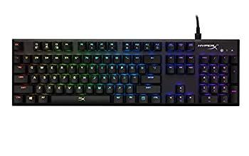 【】【非常に良い】HyperX Alloy FPS RGB ゲーミングキーボード Kailh Silver ゲーマー向け USB充電ポート LEDバックライト HX-KB1SS2-US