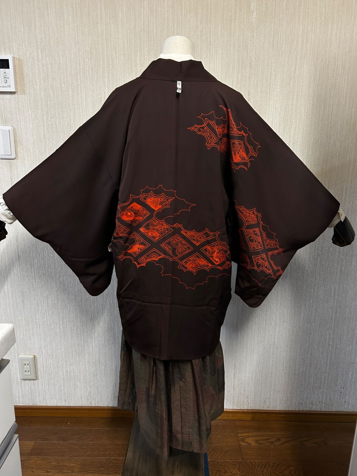 着物和洋ミックス3点セット おまけ付き 和洋折衷 レディース 着物 和洋折衷コーデ 和洋ミックスコーデ ブラウン系 和風