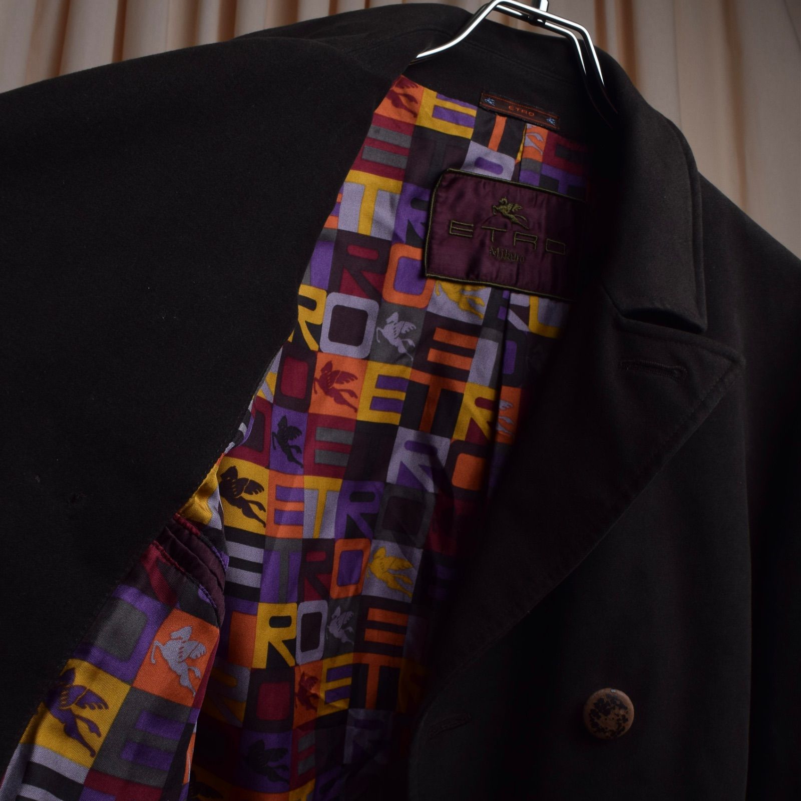 ETRO ウール ダブルブレストコート　新品未使用♡ trim_ofbms_item6cb3efec531d11f