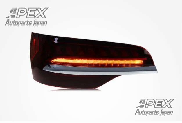 アウディ Q7 2005-2015年 高品質 テールライト テールランプ 流れるウインカー ドレスアップ オープニングモーション付き FFCRYSTALESIA_COM