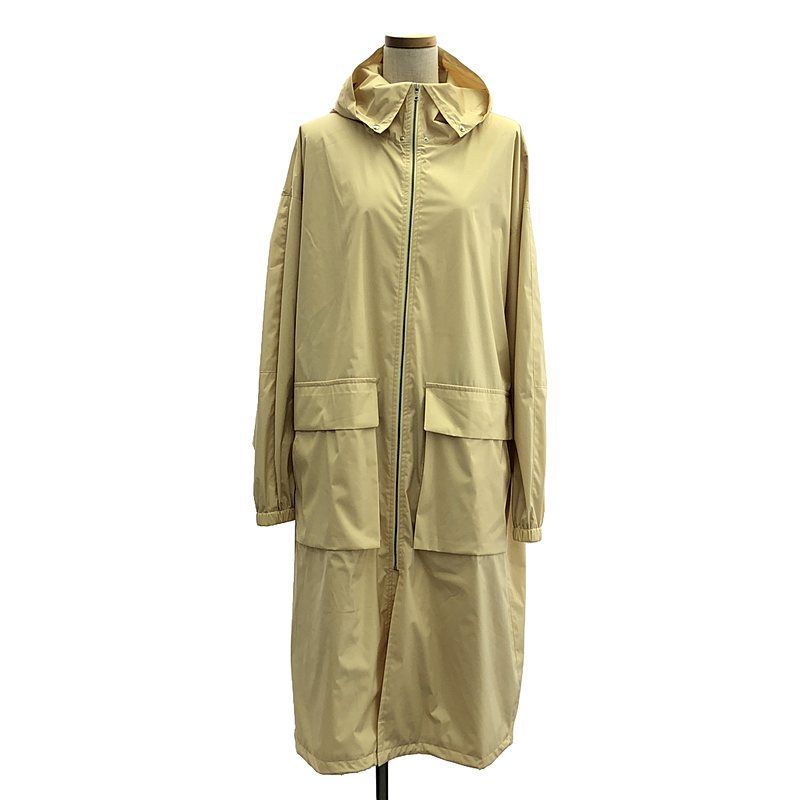 美品 auralee オーラリー ZIP COAT AURALEE women's / HARD TWIST POLYESTER SATIN LAMINATE ZIP