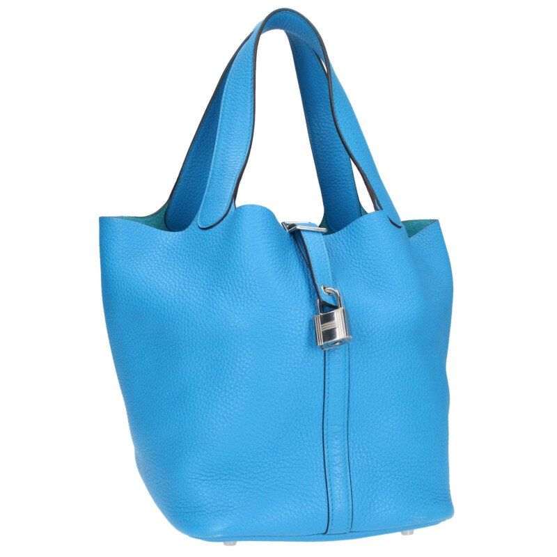 エルメス ピコタンロックMM X刻 SV金具トリヨンクレマンス ブルー  