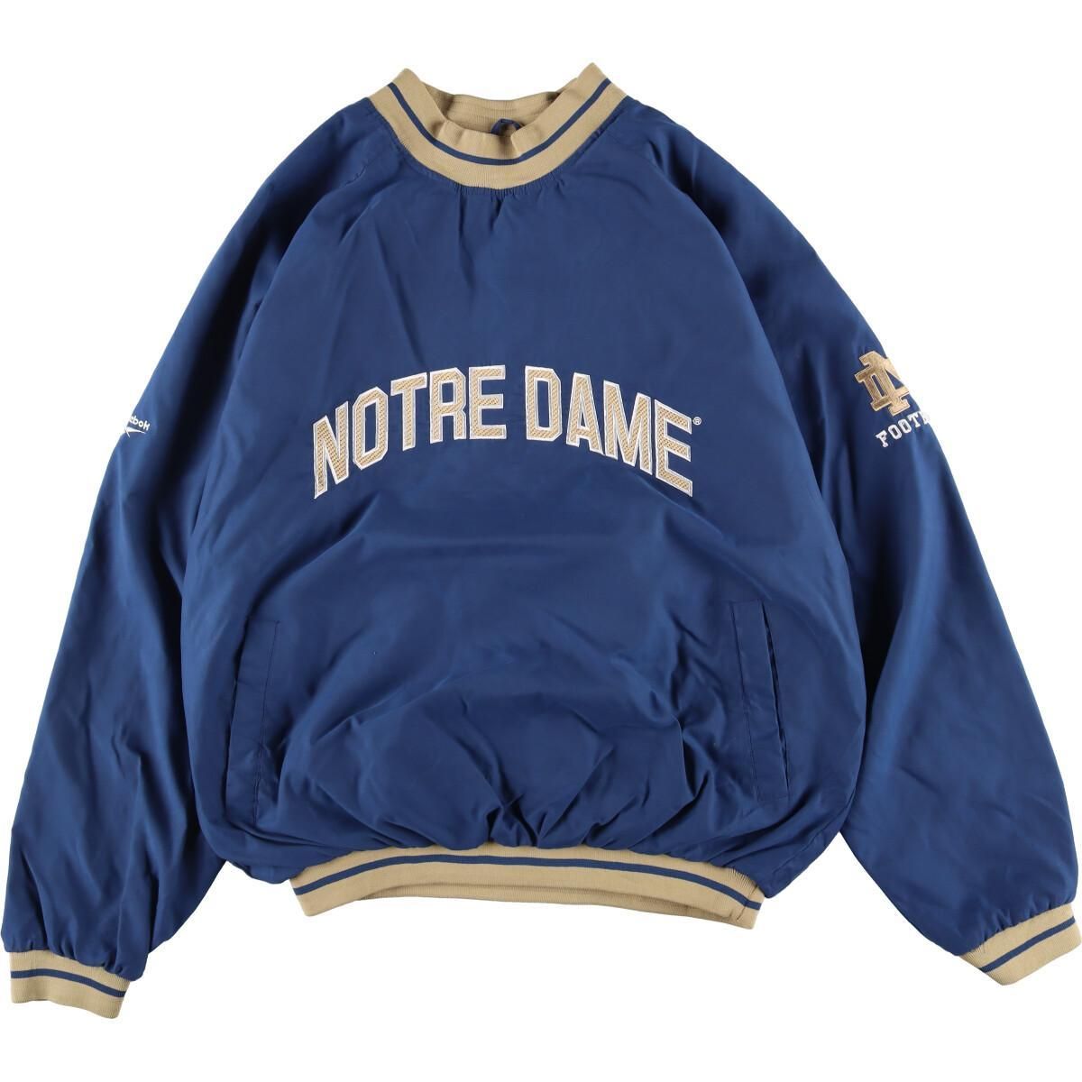 古着 リーボック Reebok NOTRE DAME ノートルダム大学 ウォームアップ 