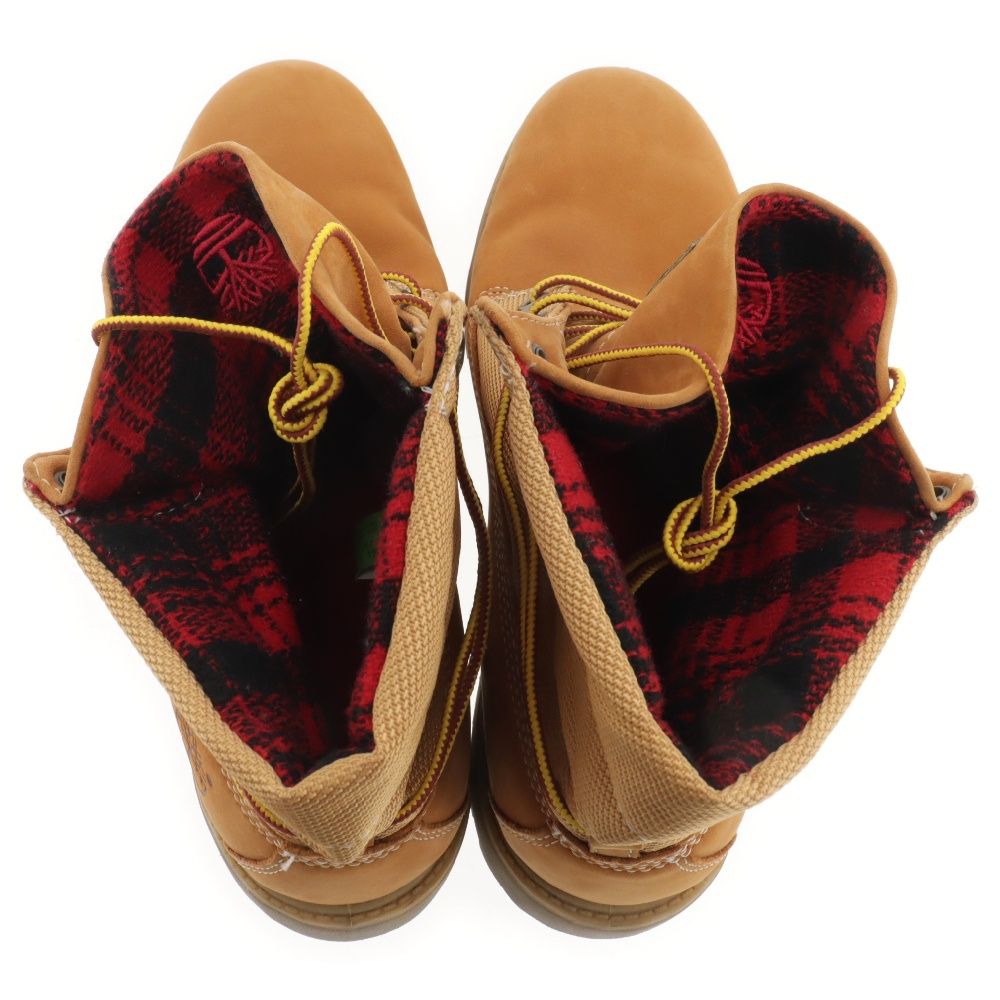 Timberland ウールリッチ ロールトップ ワークブーツ ベージュ 6829a-2.jpg