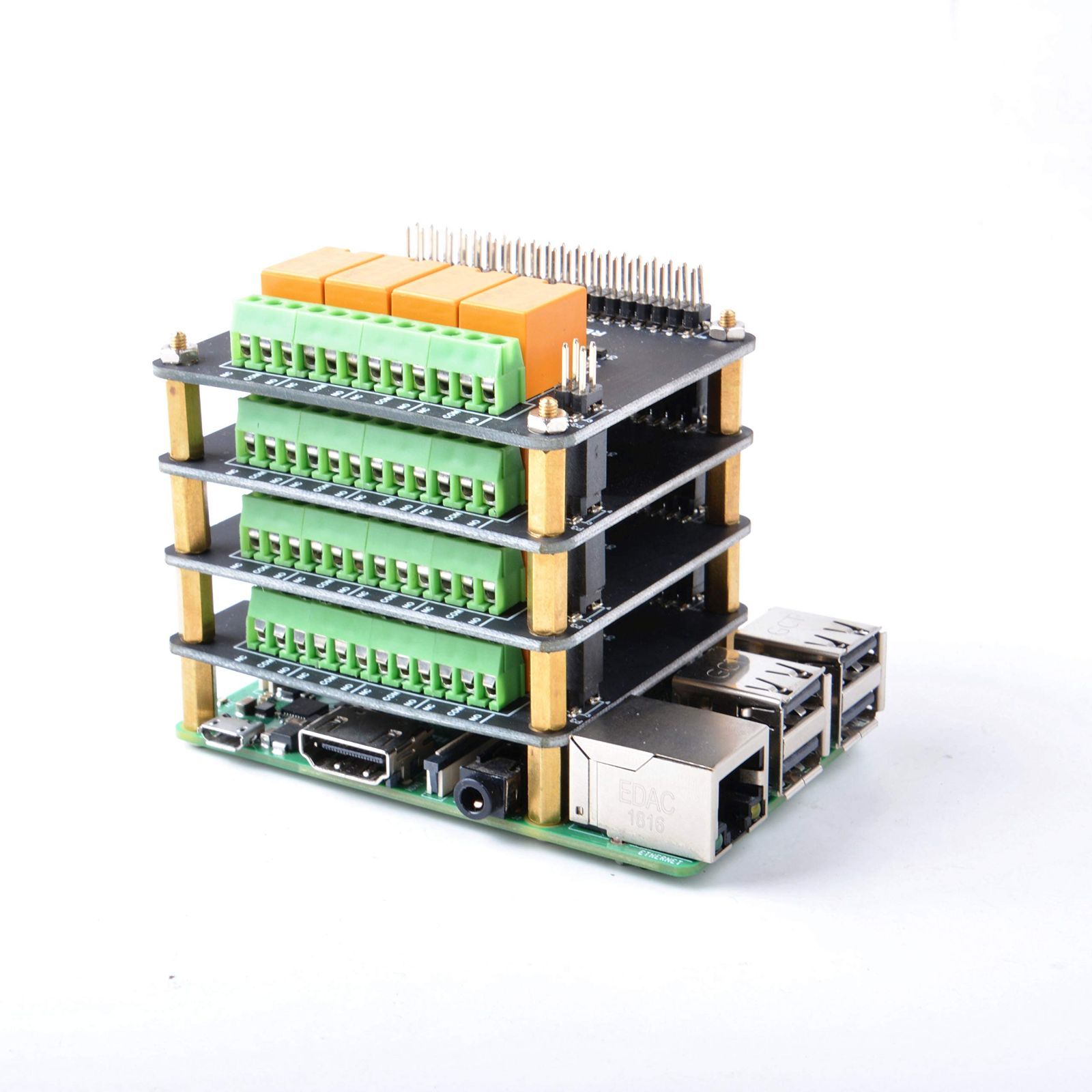 【在庫セール】Pi Pi拡張ボード4チャネルリレーボードモジュールRaspberry 4BおよびRaspberry Pi Raspberry 3モデルB +およびRaspberry GeeekPi Pi 3/2モデルB用のパワーリレーモジュール（プログラミング