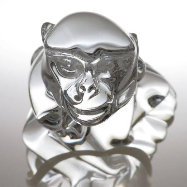 バカラ フィギュリン ○ 置物 サル 座り オーナメント クリスタル