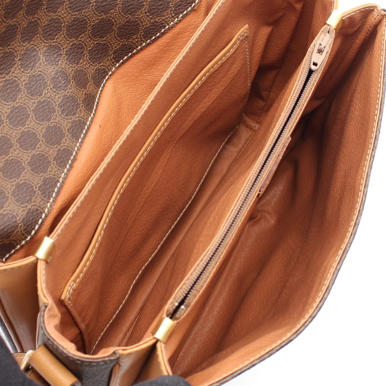 セリーヌ CELINE ショルダーバッグ マカダム ダークブラウン