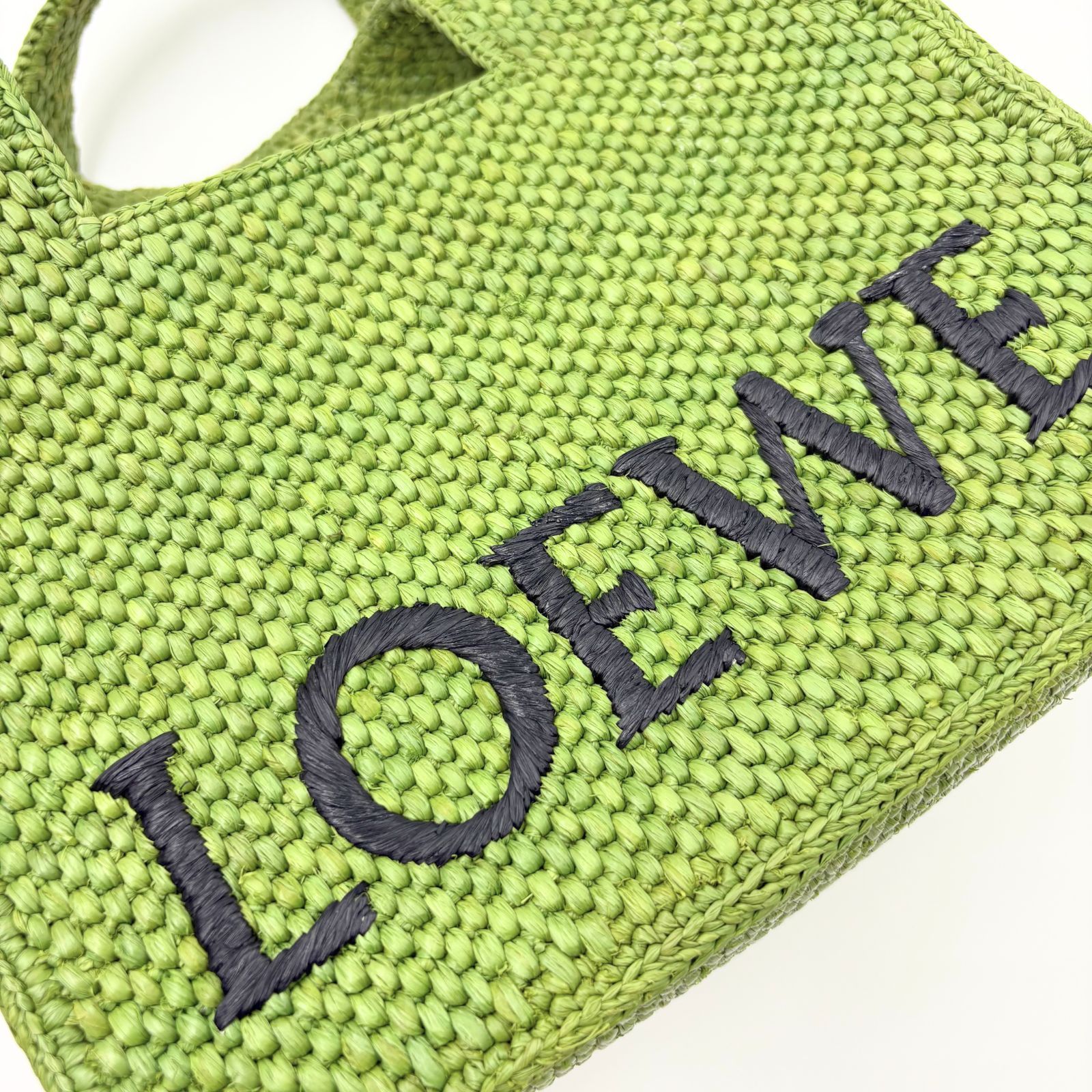 極美品】LOEWE ロエベ ラフィア カゴバッグ かご フォント トート