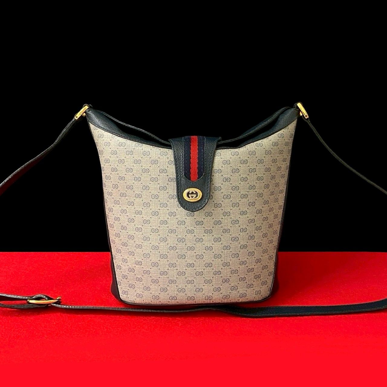 極 美品 GUCCI グッチ オールドグッチ ヴィンテージ シェリーライン 