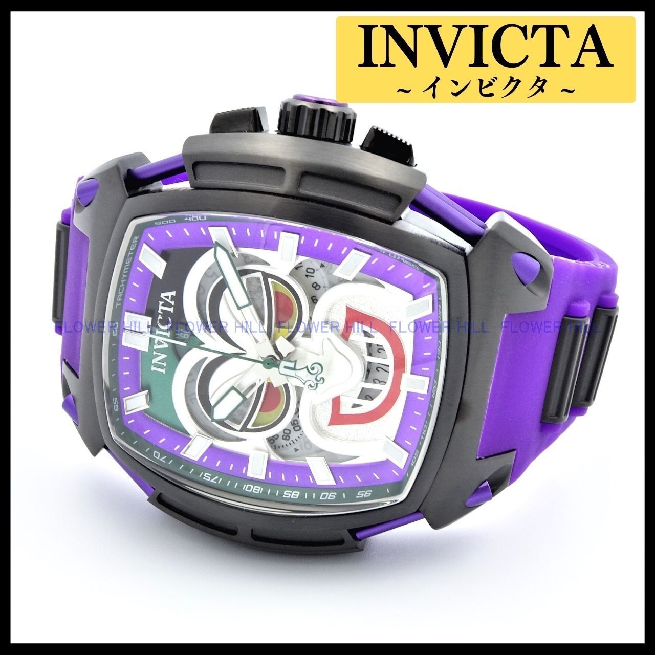 INVICTA インビクタ 腕時計 43734 クォーツ クロノグラフ ジョーカー DCコミックス シリコンバンド