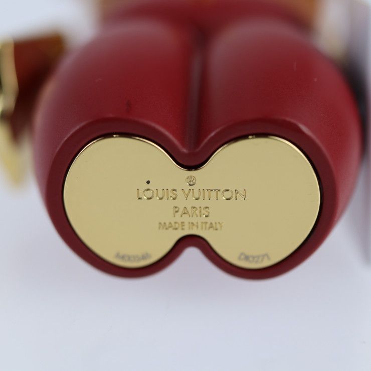 ルイヴィトン】LOUIS VUITTON ハートバックチャームビジューレッド系
