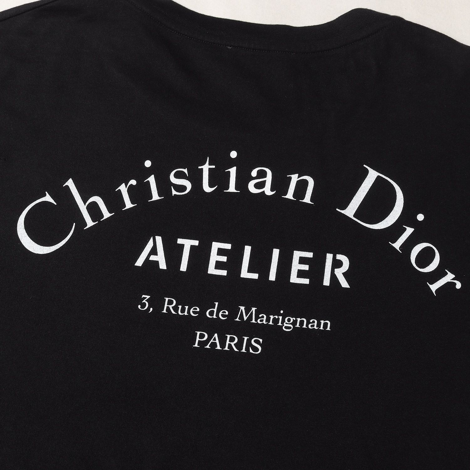 Dior HOMME ディオールオム Tシャツ サイズ:M ワンポイント バック ATELIER ロゴ プリント クルーネック 半袖Tシャツ ブラック  黒 トップス カットソー イタリア製【メンズ】 - メルカリ