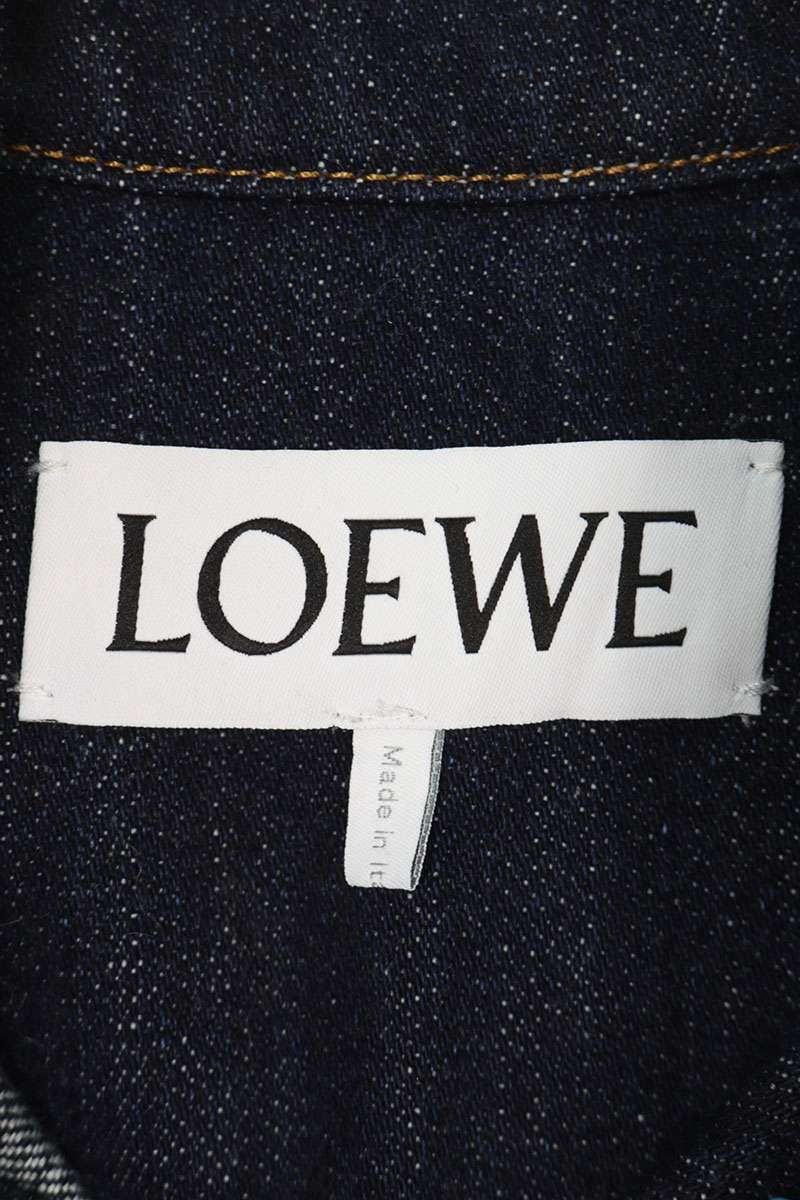 ロエベ S359Y50X77 レザーロゴパッチデニムジャケット レディース 32  