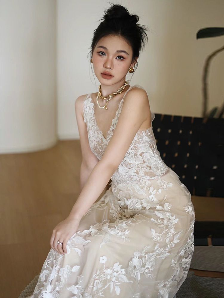レースウェディングドレス レディース フランス風 森系 花嫁 軽婚<!-利用不可文字-!> 入荷 ZW888