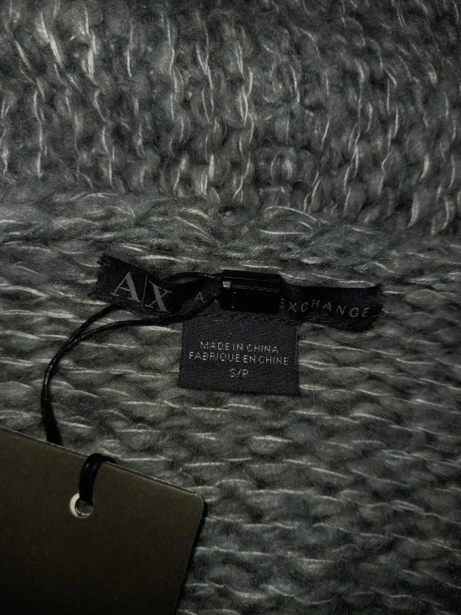  ARMANI アルマーニ エクスチェンジ 厚い ニット カーディガン グレー 55 66 長袖 カーディガン ボレロ アンサンブル