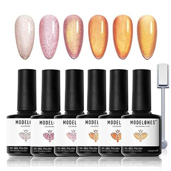 流行 Honey Peach Modelones マグネットネイル ジェルネイル カラージェル キャッツアイジェル 猫目ジェル UV/LED対応  磁石付き 4136円 ネイルケア